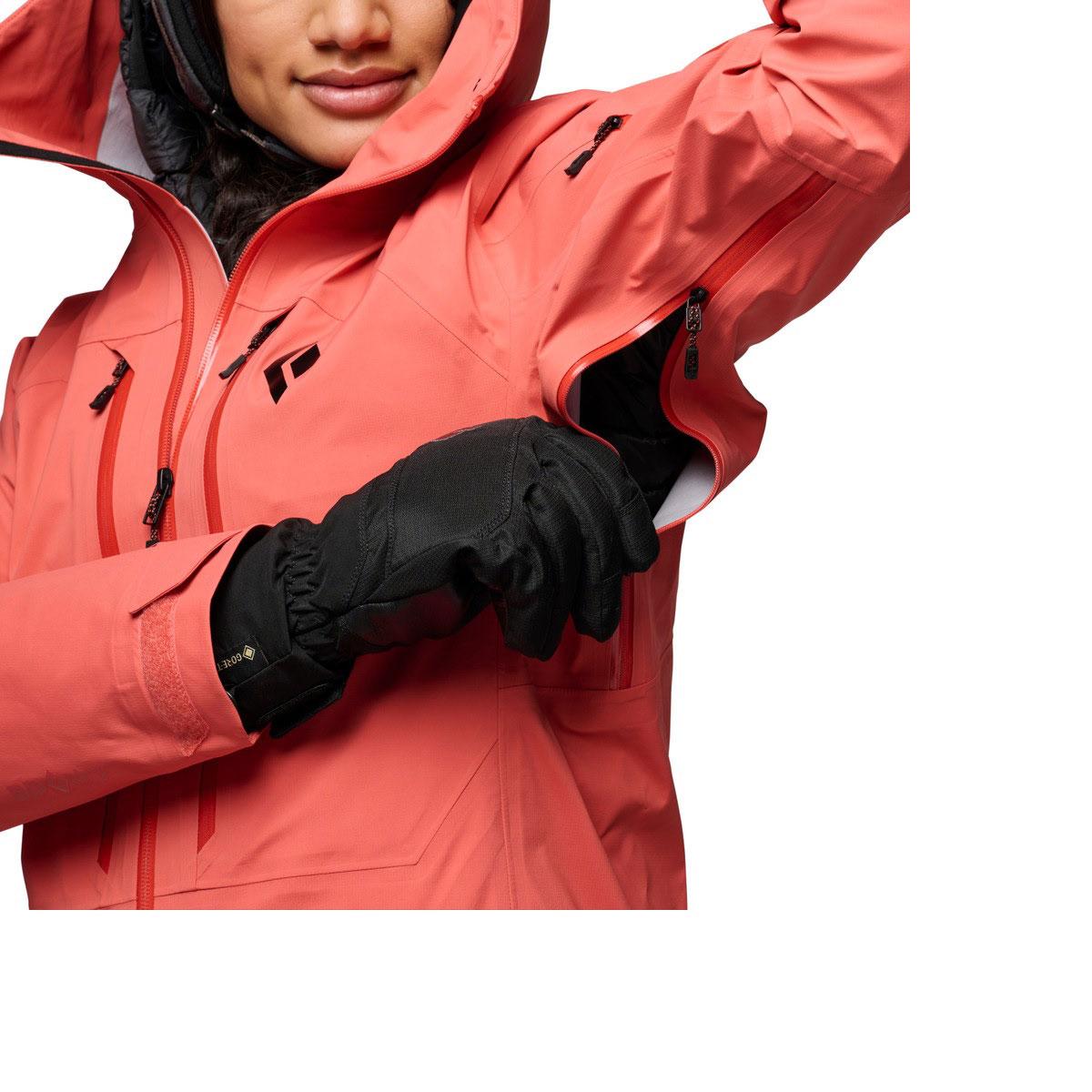 Black Diamond Recon LT Stretch Shell Women's in Baja Sunrise